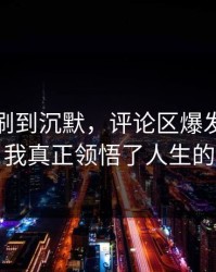 从网址刷到沉默，评论区爆发：那一刻，我真正领悟了人生的真谛