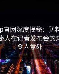麻豆app官网深度揭秘：猛料风波背后，神秘人在记者发布会的角色异常令人意外