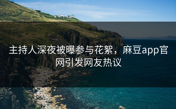主持人深夜被曝参与花絮，麻豆app官网引发网友热议